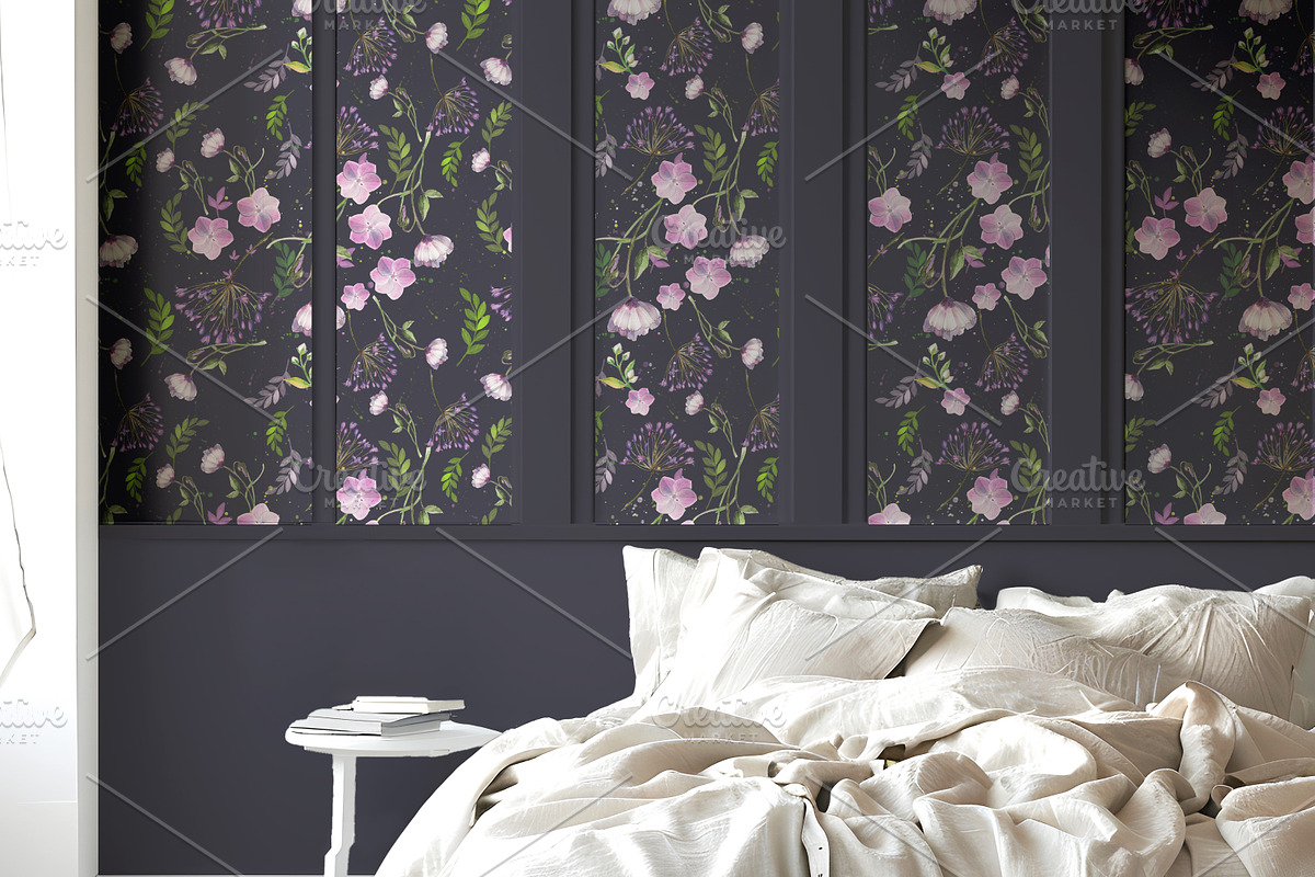 Wallpaper Bedroom Scene  Mockup, a Product Mockup by Nora Gad (Photo 2 of 24)