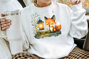 Autumn Foxes & Meadow Clipart, an Illustration by Sublimation Artist (Thumbnail 4 of 6)