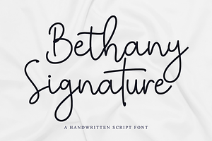 Bethany Signature - Handwritten Font