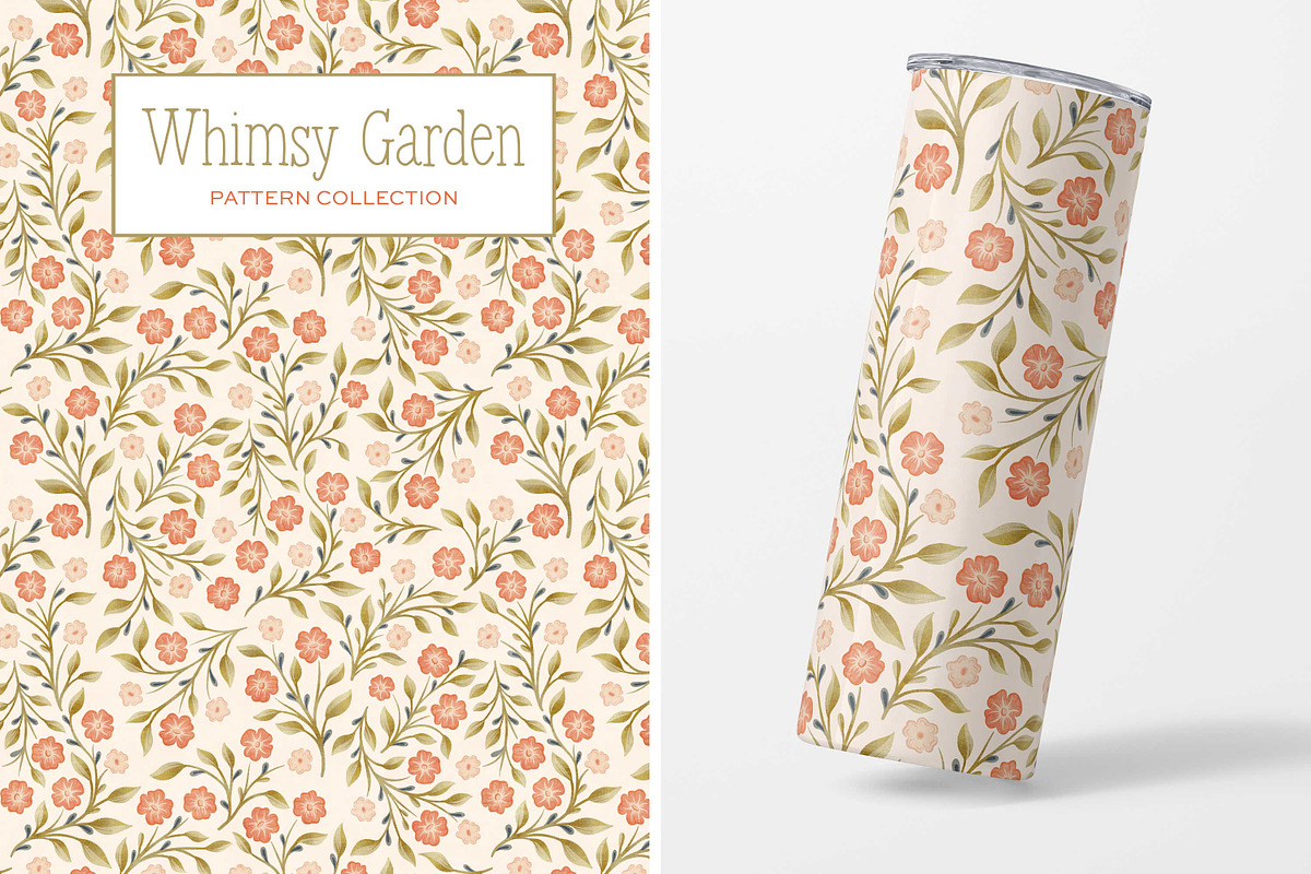 Whimsy Garden Floral Patterns, a Pattern Graphic by Eclectic Anthology (Photo 6 of 14)
