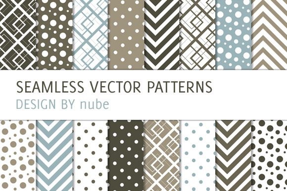 16 Patterns With Dots And Chevron