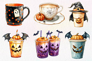 Whimsical Halloween Coffee Clipart, an Illustration by Dream Creation (Thumbnail 6 of 7)
