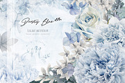 Dusty Blue Watercolor Flower Graphic, an Illustration by May • SHO (Thumbnail 3 of 16)