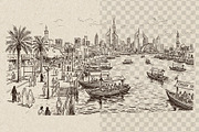 Dubai City Hand Drawn Vectors, a Decorative Illustration by Alara Studio (Thumbnail 3 of 9)