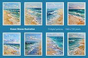 Ocean Waves Illustration, a Decorative Illustration by Housui Patterns (Thumbnail 2 of 12)
