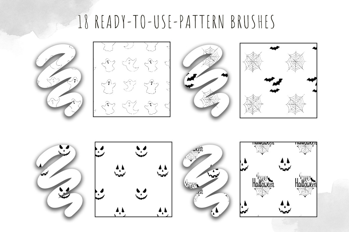 Halloween Procreate Brushes, a Brush Add-On by Mari_Caliart (Photo 5 of 16)