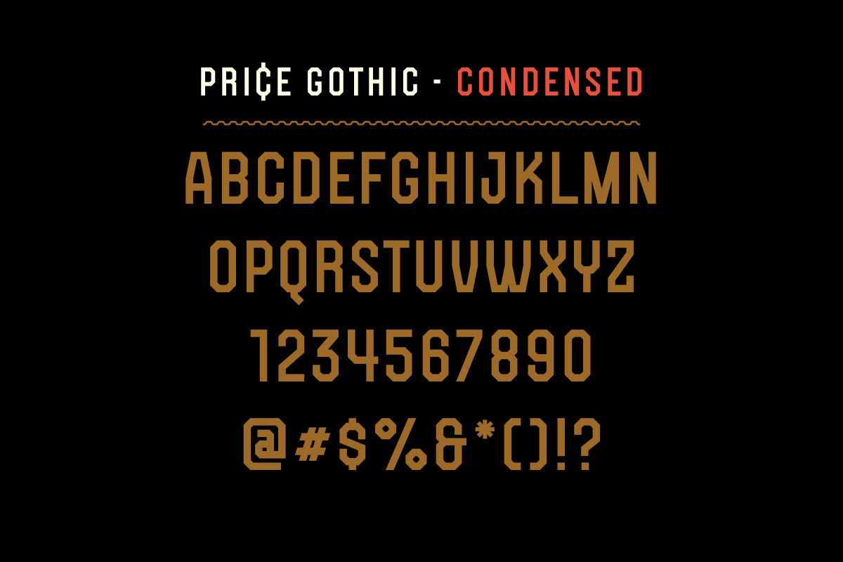 Price Gothic Font Family, a Sans Serif Font by Price Foundry (Photo 5 of 10)