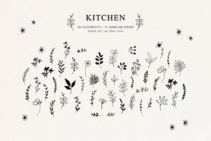 Kitchen Line Drawing For Bakery Logo