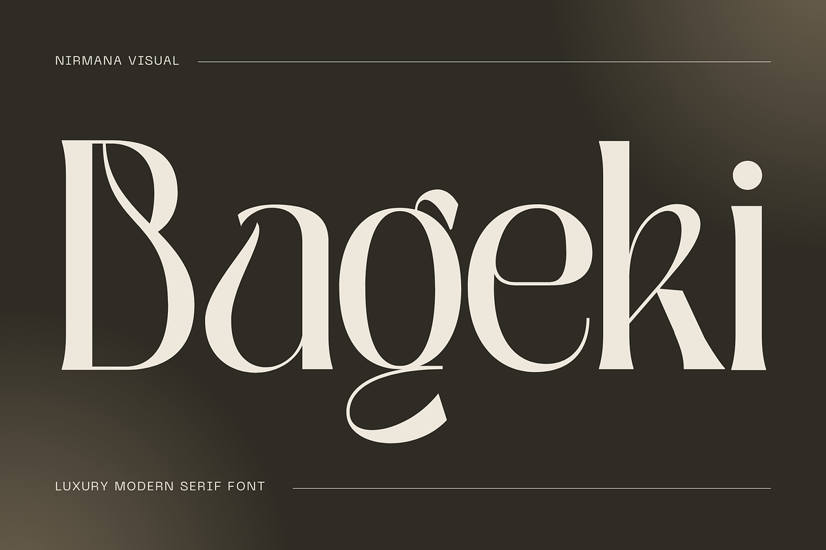 Luxury Logo Font - Bageki, a Serif Font by Nirmana Visual (Photo 1 of 9)