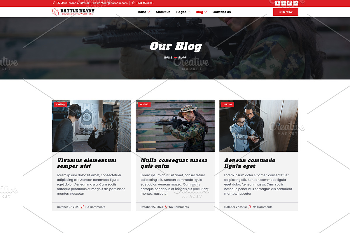 Shooting & Weapon Training Elementor, a WordPress Template by HasnainDEV (Photo 5 of 6)