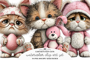 Easter Funny Cats Clipart, an Animal Illustration by GatewayDesign (Thumbnail 2 of 3)