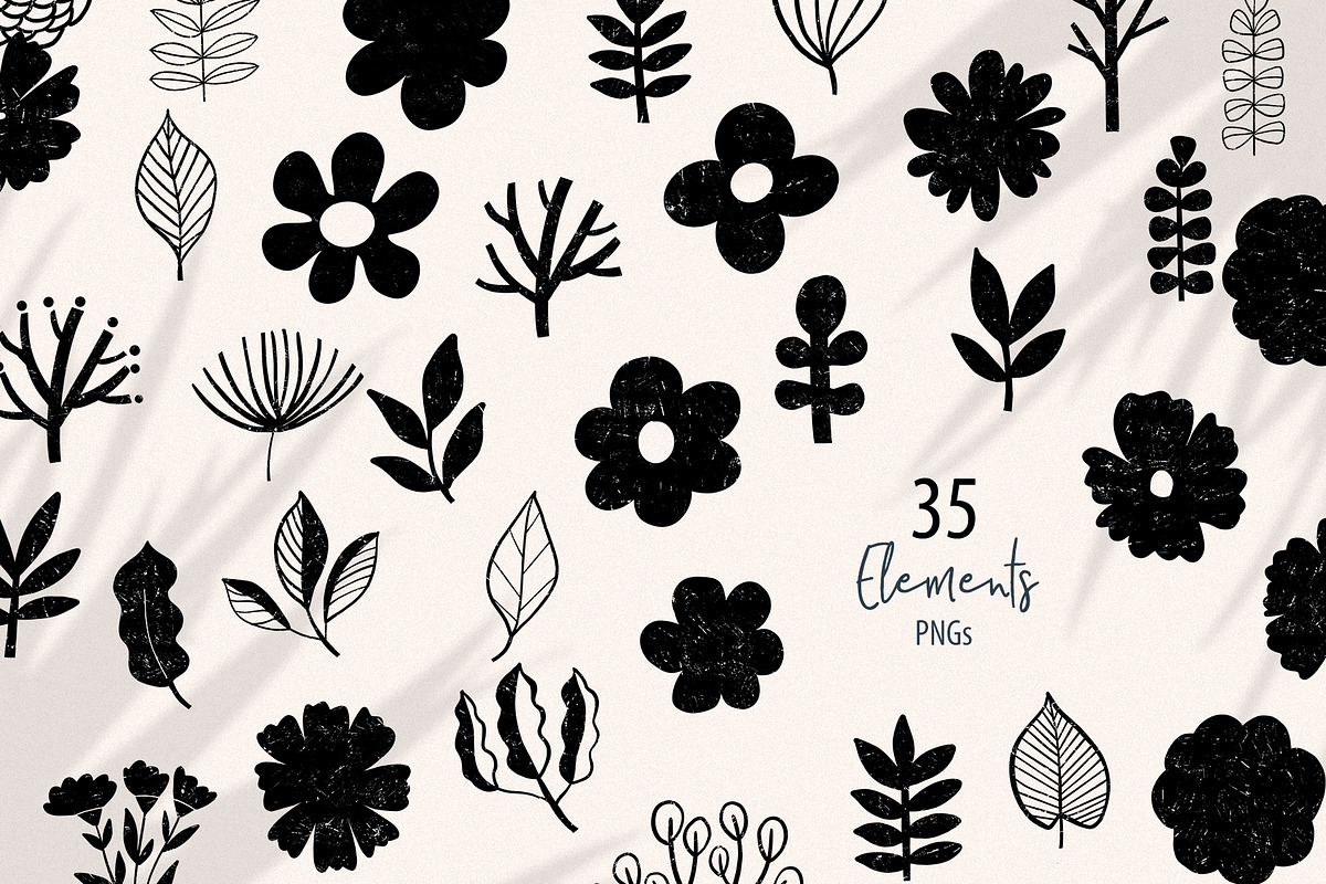 Textured Flower Stamp Brushes, a Brush Add-On by Sweet Fig (Photo 3 of 9)