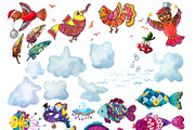 Big set of children's elements, an Animal Illustration by fiolika (Thumbnail 5 of 6)