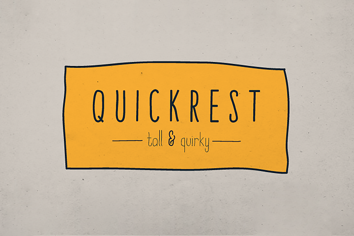 Quickrest Family – Hand Drawn Font, a Font by Colt Type Co (Photo 1 of 3)