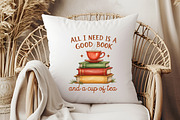 All I Need is a Good Book and Cup of, an Illustration by Libby Wishes (Thumbnail 6 of 6)