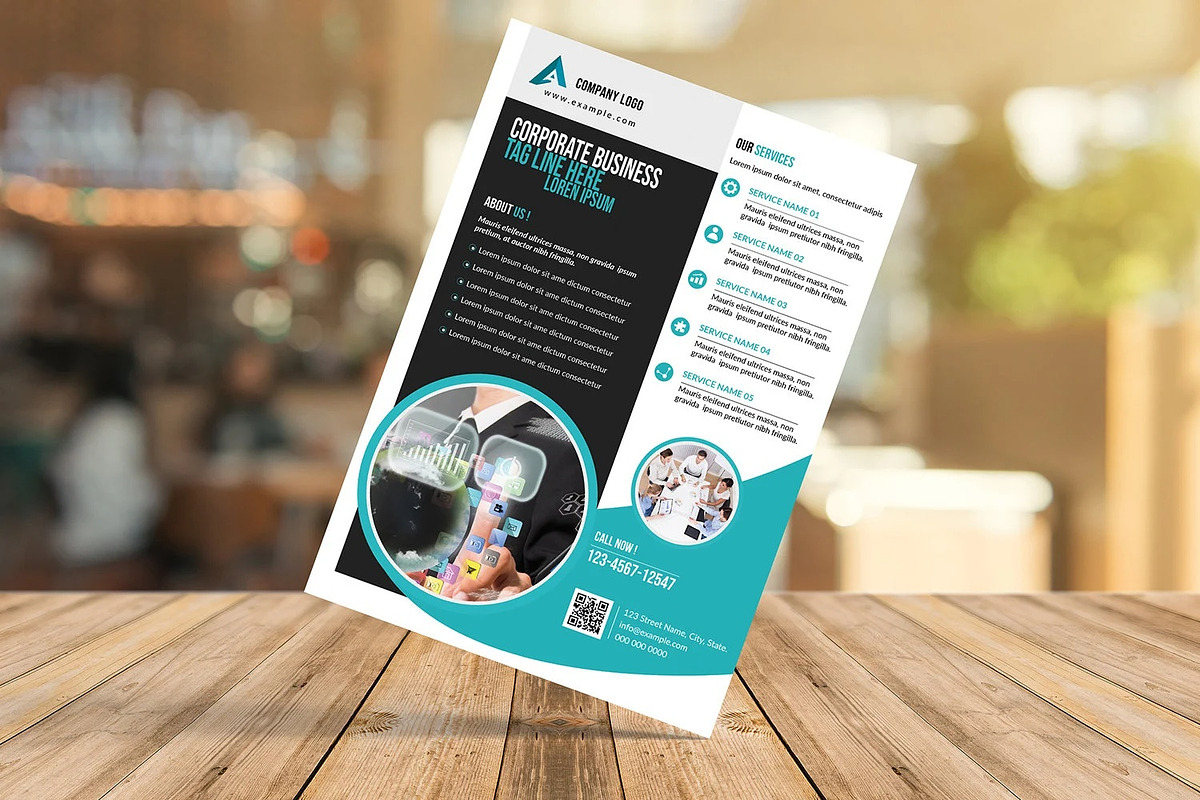 Corporate Flyer Template, a Flyer Template by retrographix (Photo 2 of 3)