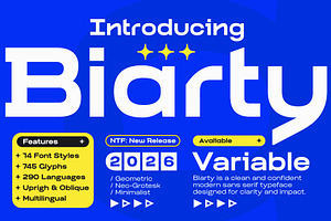 Biarty — Modern Neo-Grotesk Sans