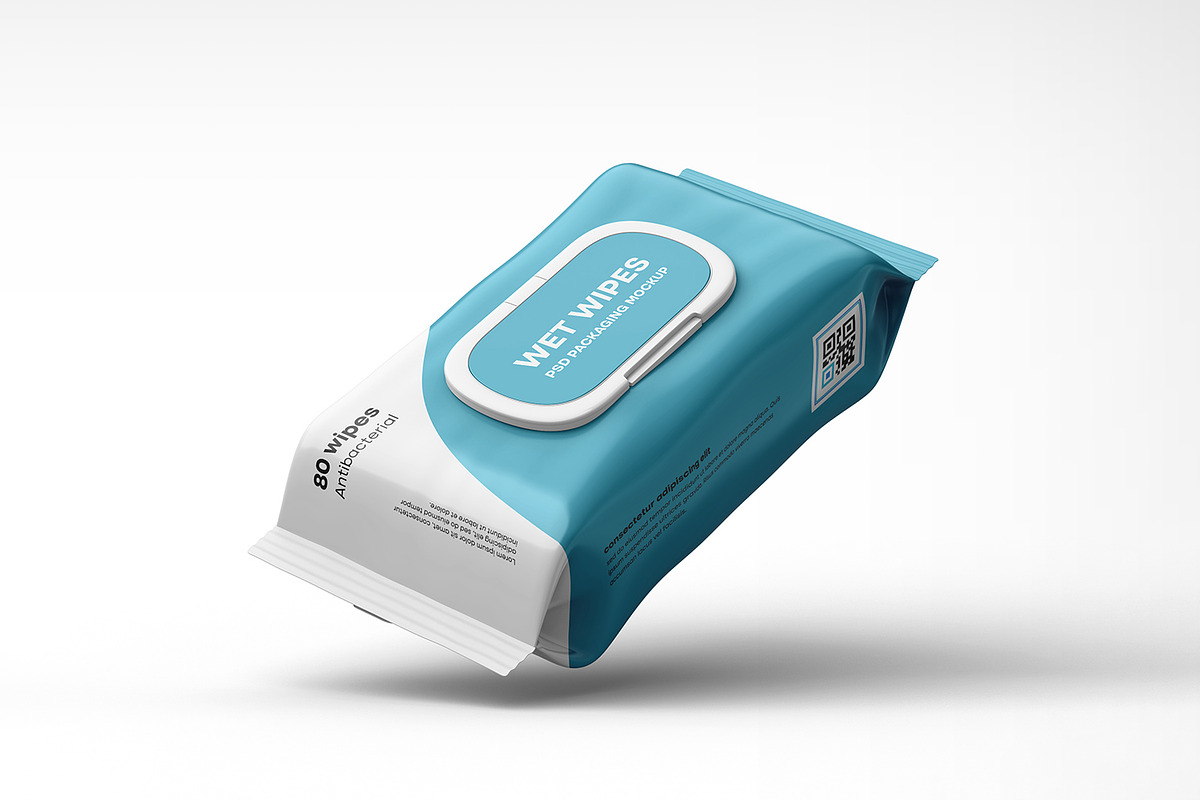 Wet Wipes Packaging Box Mockup, a Packaging Mockup by Ram Studio LLC (Photo 4 of 13)