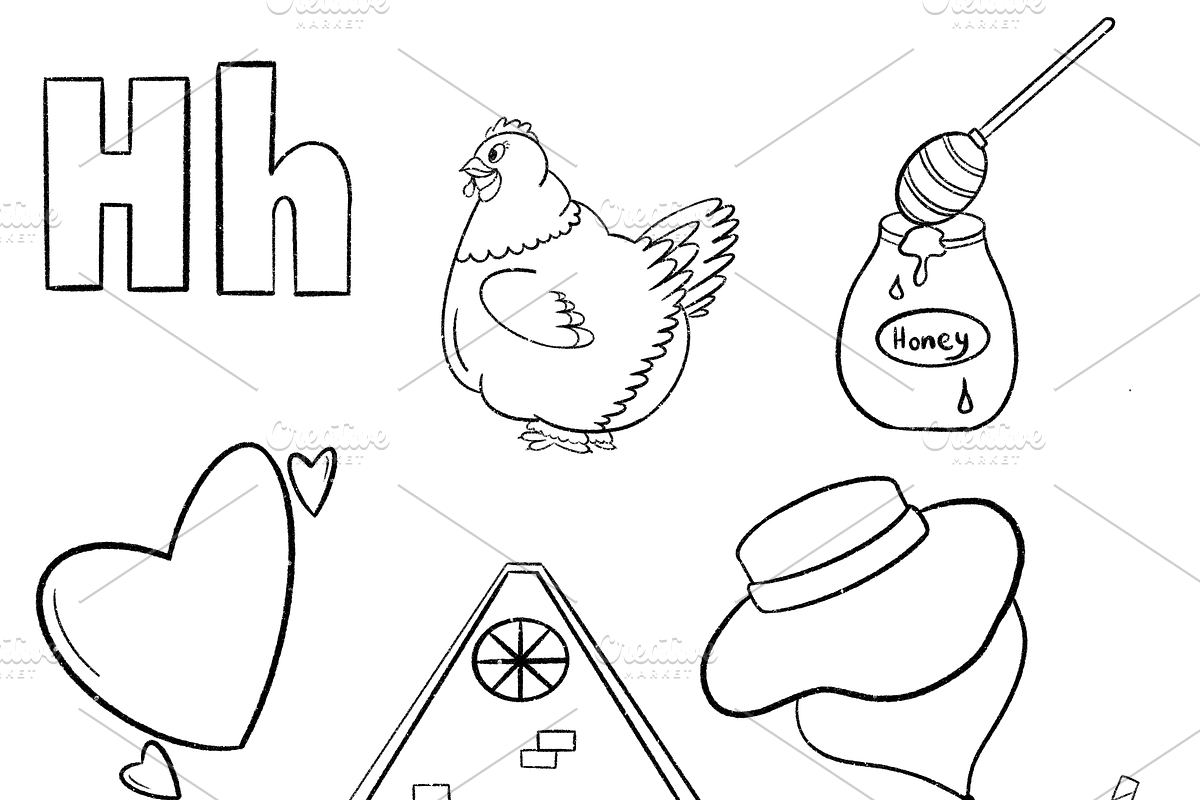 ABC coloring pages, an Education Illustration by Oleksandra Illustrates (Photo 3 of 8)