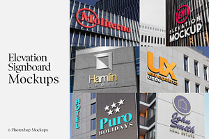 Elevation Signboard Mockups
