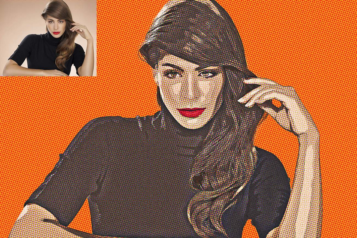 Pop Art Halftone Effect Ps Action, an Action Add-On by Studio Retouch (Photo 12 of 12)