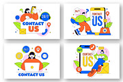 10 Contact Us Illustration, a Technology Illustration by denayunebgt (Thumbnail 4 of 4)