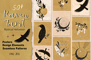 Raven Tarot Mystical Halloween, an Illustration by Lidiebug (Thumbnail 1 of 6)