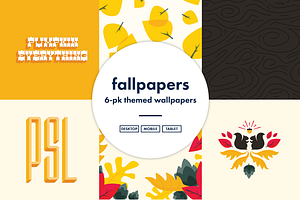 Fallpapers 6-Pk Themed Wallpapers