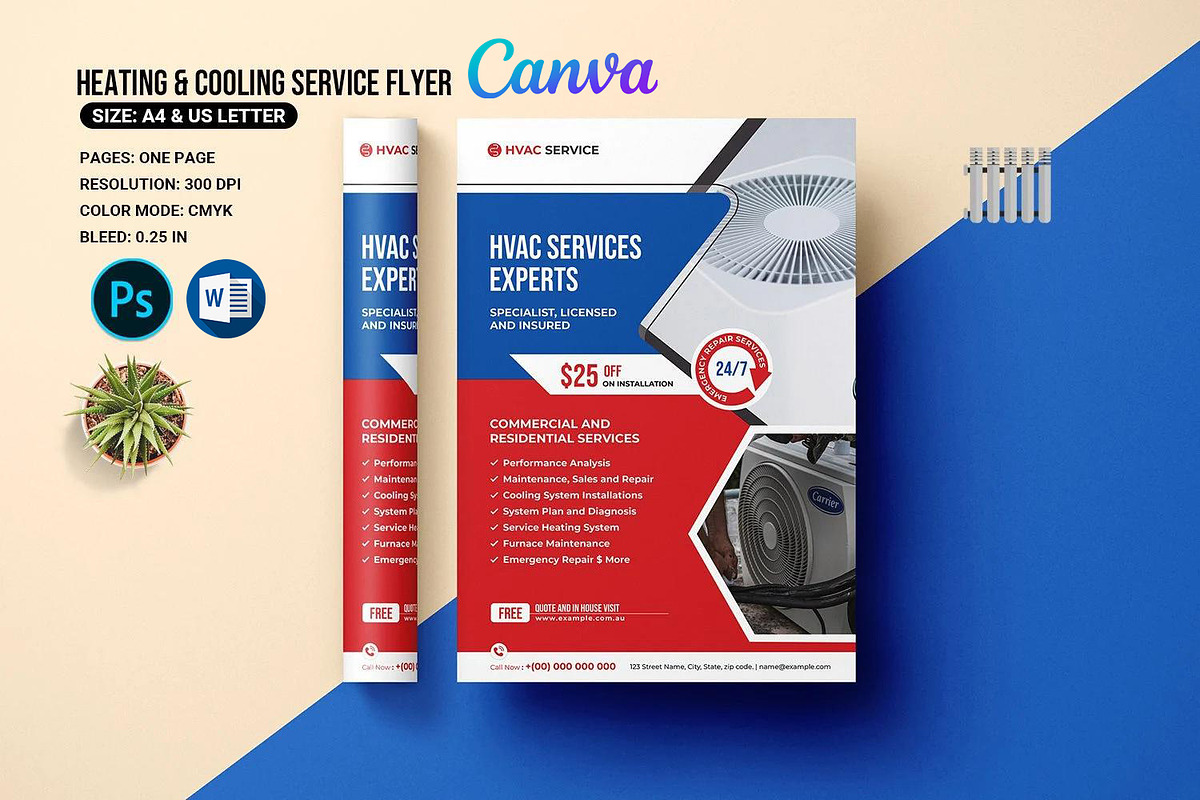 HVAC Services Flyer, a Flyer Template by retrographix (Photo 1 of 4)