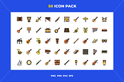 50 Music instruments icons, a Solid Icon by Wencory (Thumbnail 1 of 2)
