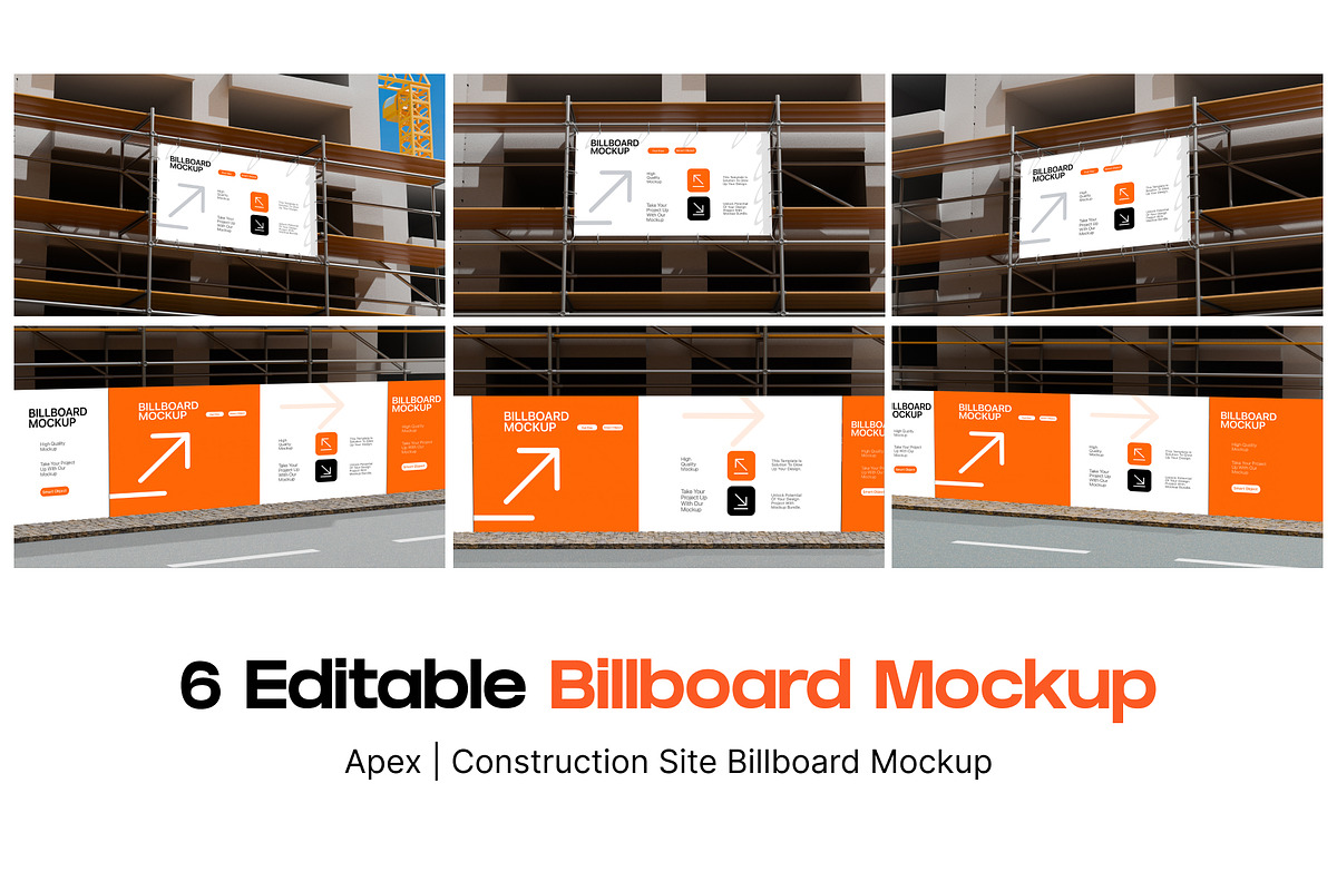 Construction Site Billboard Mockup, a Product Mockup by orenjidesign (Photo 3 of 8)