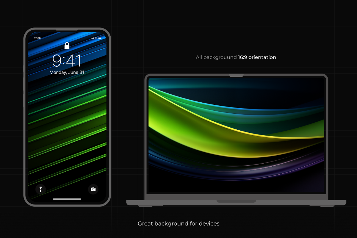 Green Vigor  Background Set, a Wallpaper Graphic by Digital Blood (Photo 6 of 15)