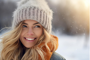 Beautiful smiling woman enjoying, a Beauty & Fashion Photo by Ylivdesign