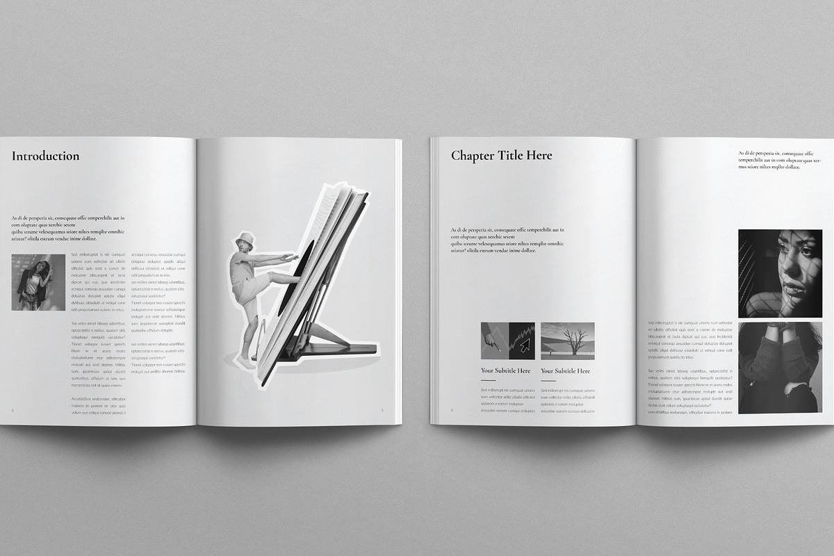 Book Title Layout Design Template, a Brochure Template by E-Type (Photo 3 of 7)
