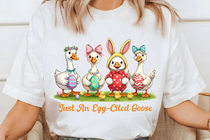 Just an Egg-Cited Goose Png, an Illustration by designcity5