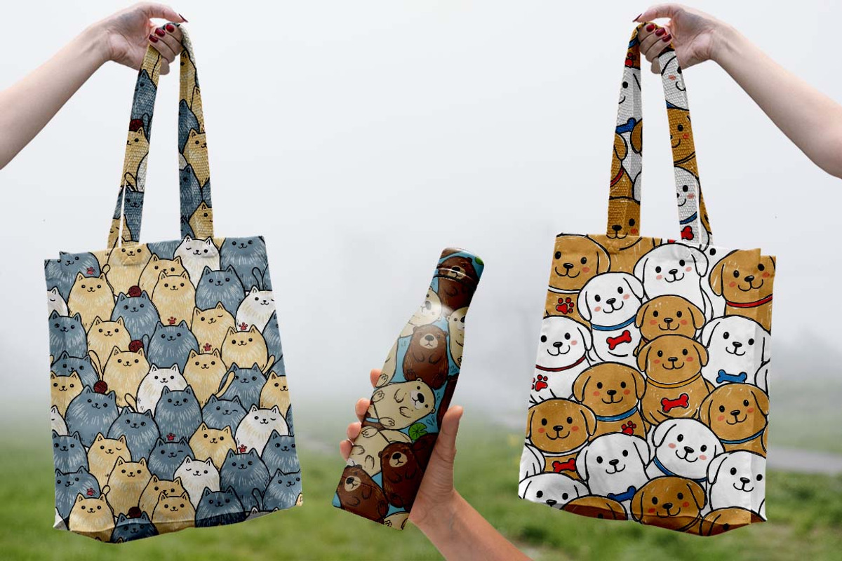 Cute Doodle Animal Bundle Patterns, a Pattern Graphic by one-touch (Photo 4 of 14)