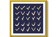 Set of Vector Check Marks, an Outline Icon by FineArtStudio (Thumbnail 2 of 3)