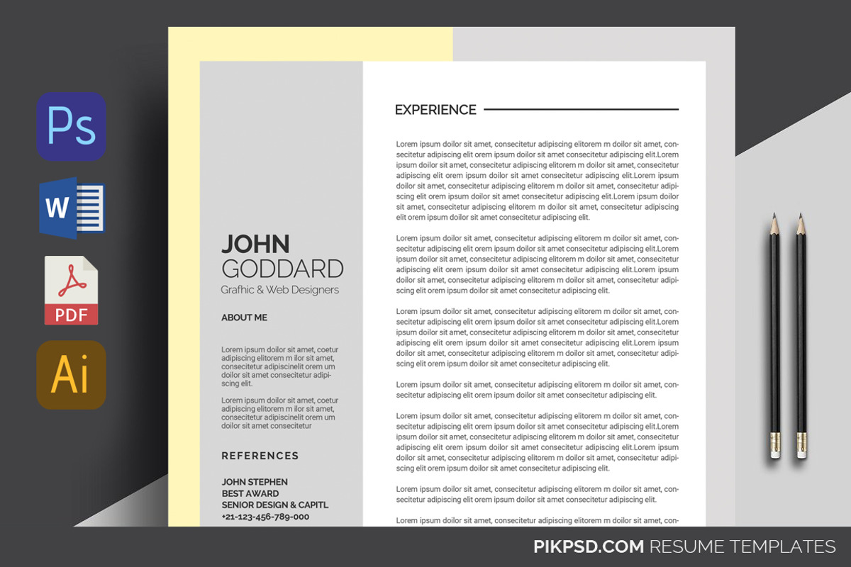 Clean Resume Set, a Resume Template by graphicforest (Photo 5 of 5)