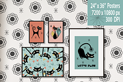 Atomic Cat Posters, Mid Century, an Animal Illustration by Blynn Pippen (Thumbnail 2 of 9)