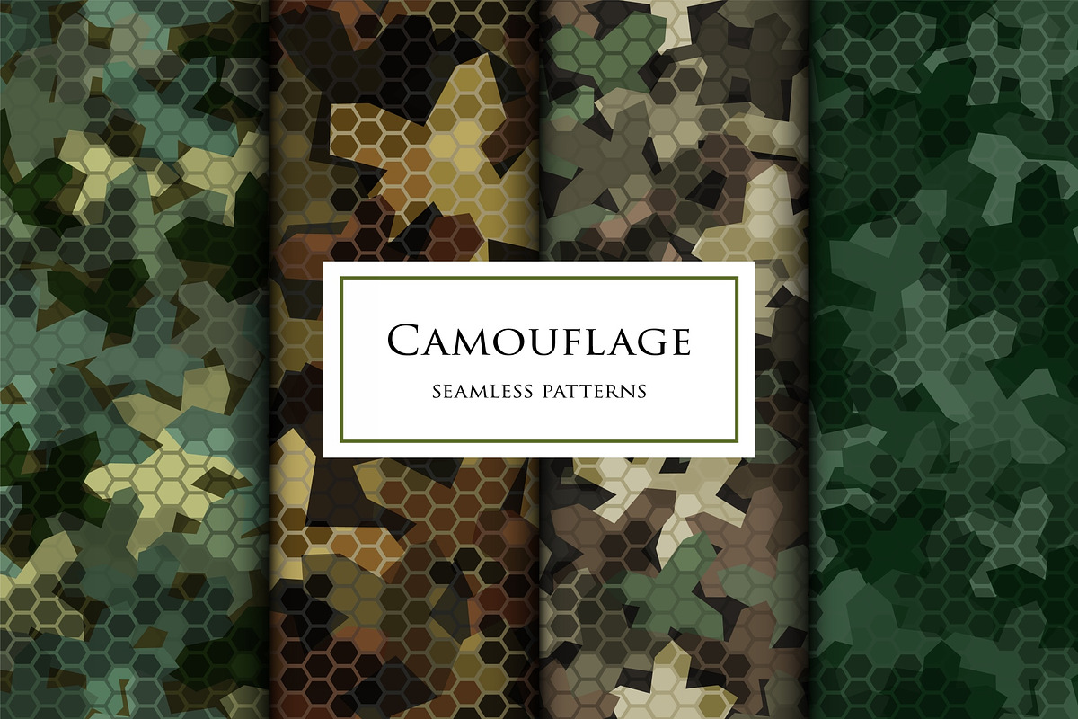Hexagonal snakeskin futuristic camo, a Pattern Graphic by ArchonDigitalShop (Photo 3 of 8)