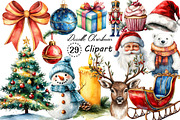 Watercolor Brush Doodle Christmas, an Illustration by Creative Art (Thumbnail 1 of 10)