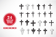 24 Crosses of Christian Religion, a Decorative Illustration by Kakigori Studio (Thumbnail 1 of 2)