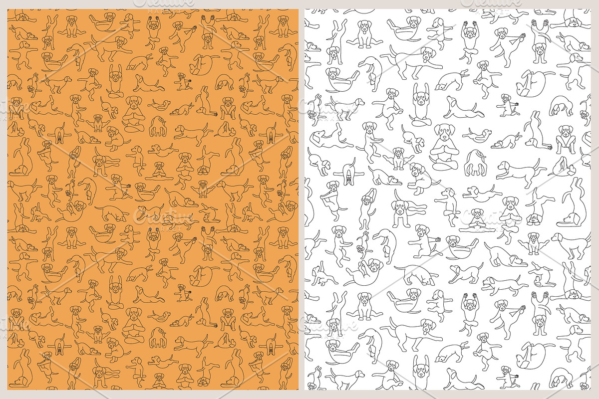 50 yoga dog poses, an Animal Illustration by pet design shop (Photo 6 of 7)