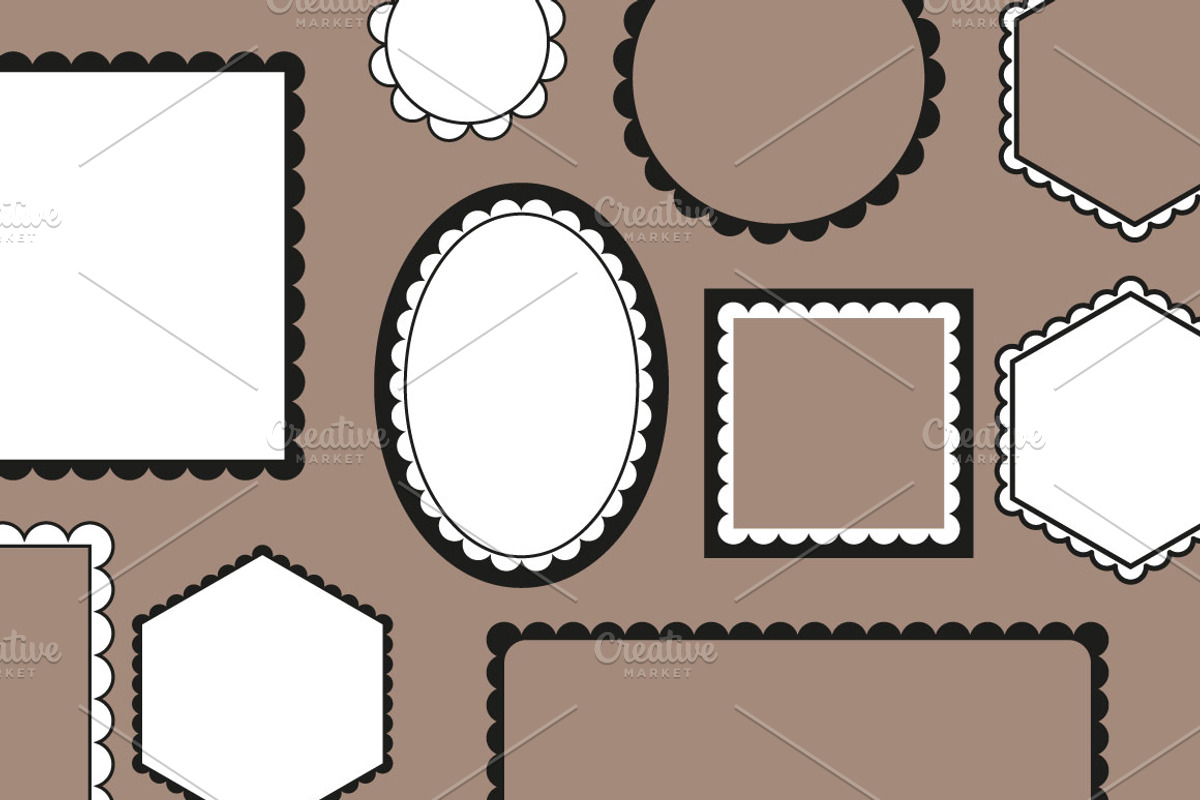 Simple scalloped frames, a Graphic by Wild Rose (Photo 8 of 9)
