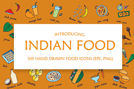 Indian food icons