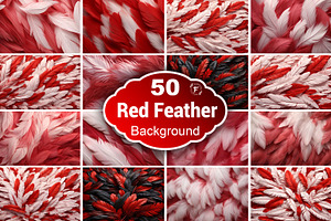 Red Feather Background, a Texture Graphic by Forhadx5