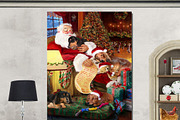 Christmas Dachshund Dog Santa Art, an Animal Illustration by Art Paradise Studios (Thumbnail 2 of 3)