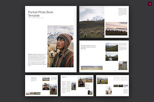 Minimal Portrait Photo Book Template, a Brochure Template by BrandPacks