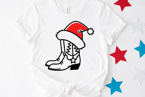 Cowboy Christmas Svg Cowboy Boots