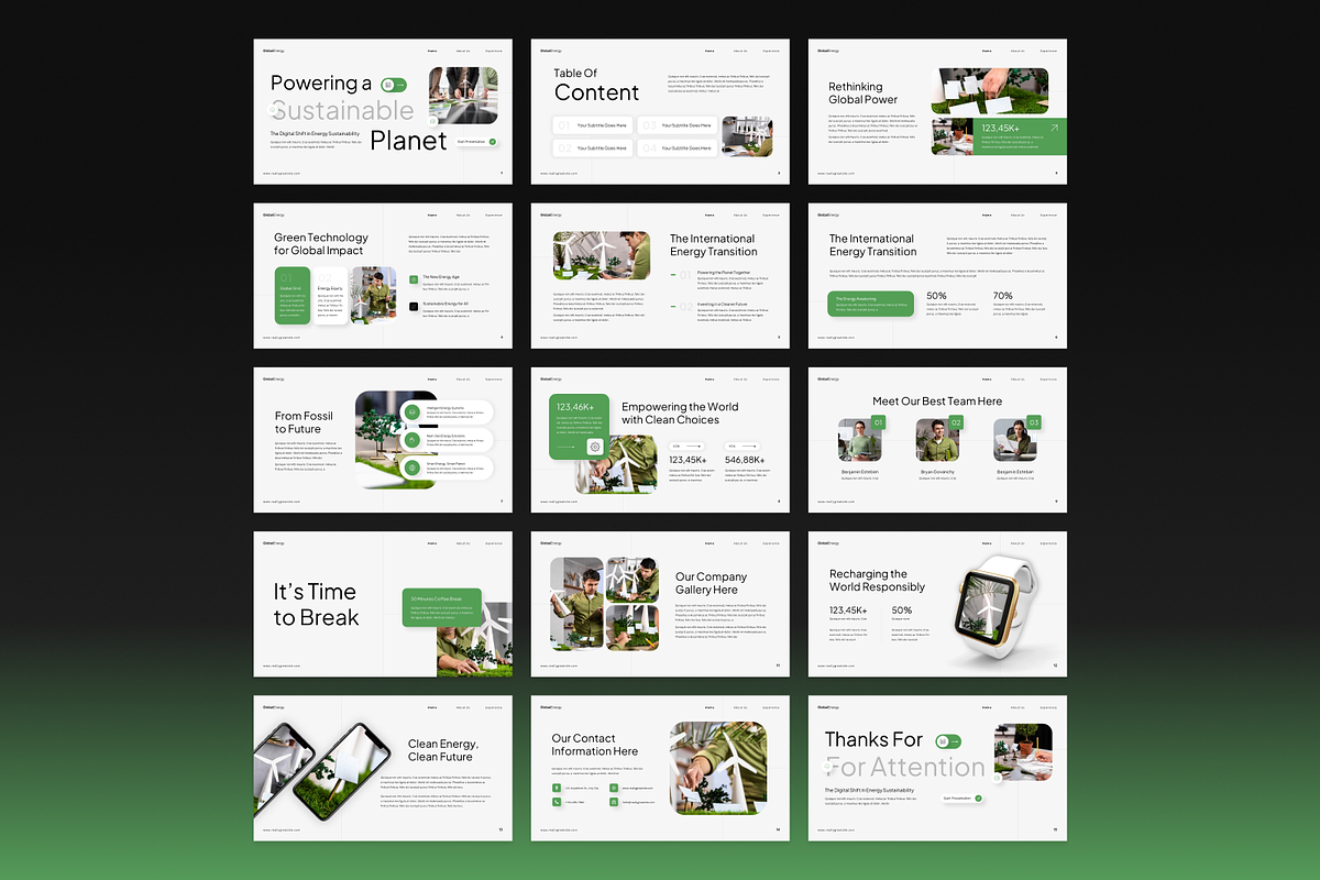 Global Energy Sustainability, a Presentation Template by Annora Studio (Photo 4 of 7)